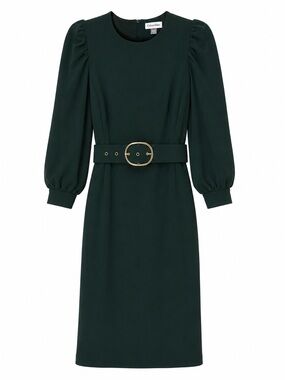 calvin klein bell sleeve dress green | Dresses | Calvin Klein Sheath With Sleeves Long flutter sleeves
